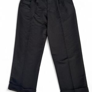 George | Men's Flat-Front Dress Pants | Black |36×30